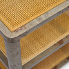 Amara 25-Inch Side Table - Graywashed Poplar Burl and Natural Cane (25 x 18 x 26 Inches)