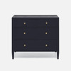 Jarin 36-Inch Dark Navy Faux Belgian Linen Dresser