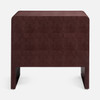 Harlow 30-Inch Nightstand - Oxblood Realistic Faux Shagreen