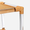 Oriana 25-Inch Side Table - Unbleached Natural Rattan and Clear Acrylic