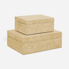 Della 29-Piece Box Set - Gold and White Lacquered Eggshell - Set Of