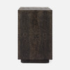 Pierce 18-Inch Nightstand - Dark Mushroom Faux Crocodile and Polished Gold Brass