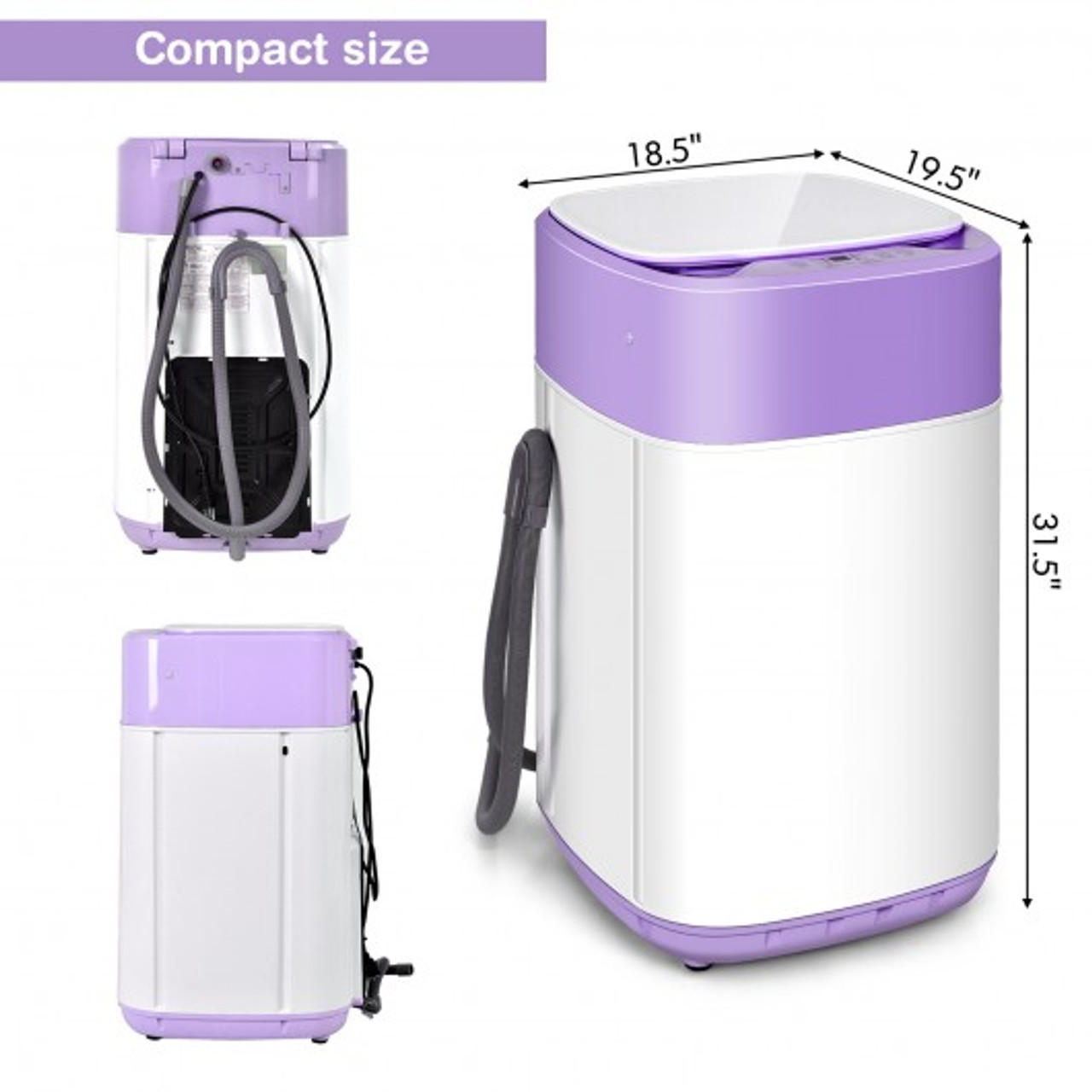 5.5 lbs Portable Mini Semi Auto Washing Machine