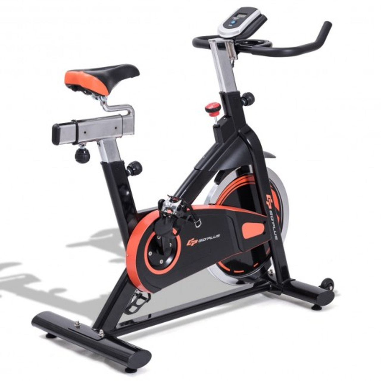 Indoor Fixed Aerobic Fitness Exercise Bicycle with Flywheel and