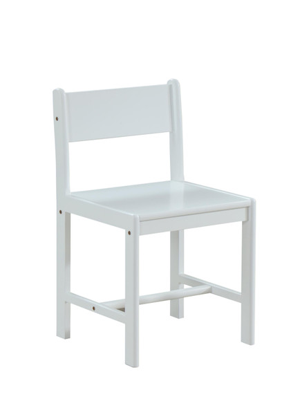 17" X 17" X 30" White Wood Chair