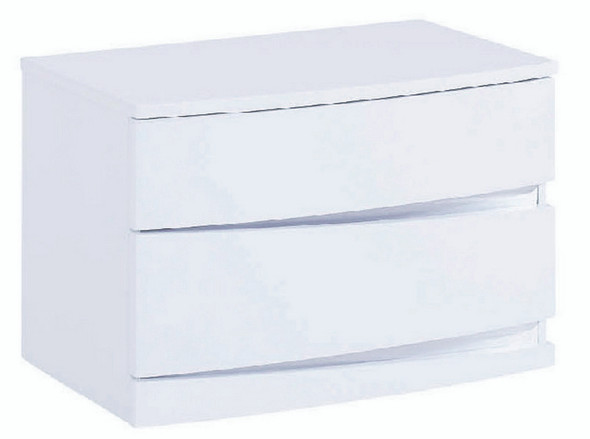 16.5" Exquisite White High Gloss Nightstand