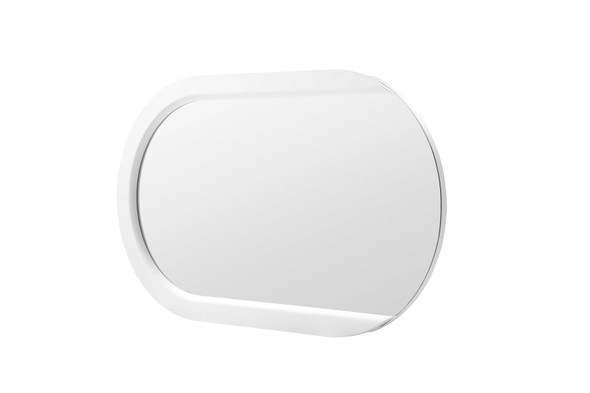 53" X 31" X 2" White Stainless Steel Mirror
