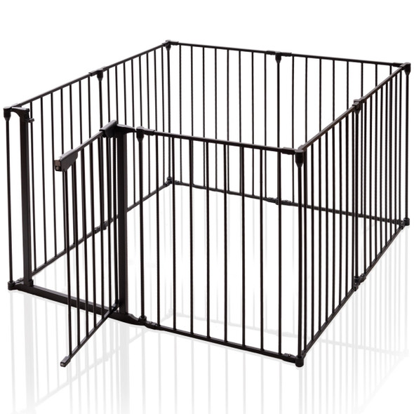 8 Panels Metal Gate Baby Pet Fence Safe Playpen Barrier