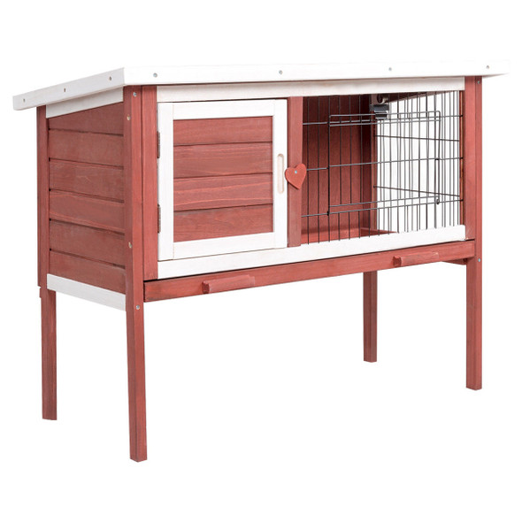 Wooden Rabbit Chicken Small Animal Cage House with Tray