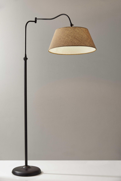 17" X 29" X 61" Bronze Metal Floor Lamp