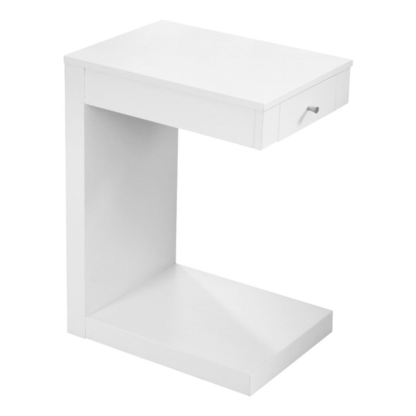 18.25" x 12" x 24" White, Particle Board, Hollow-Core - Accent Table