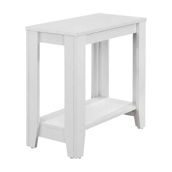 11.75" x 23.75" x 22" White, Particle Board, Laminate - Accent Table