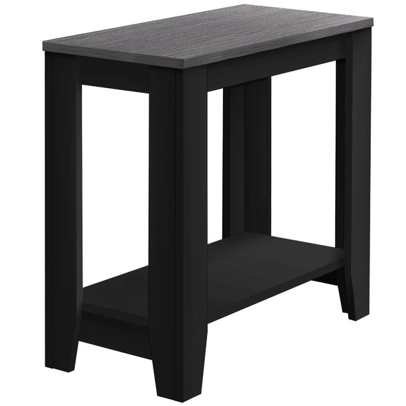 11.75" x 23.75" x 22" Black/Grey, Particle Board, Laminate - Accent Table