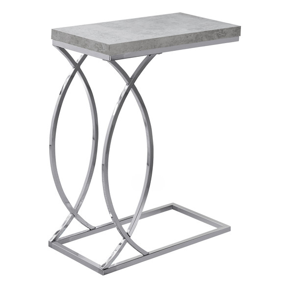 18.25" x 10.25" x 25" Grey, Mdf, Laminate, Metal - Accent Table