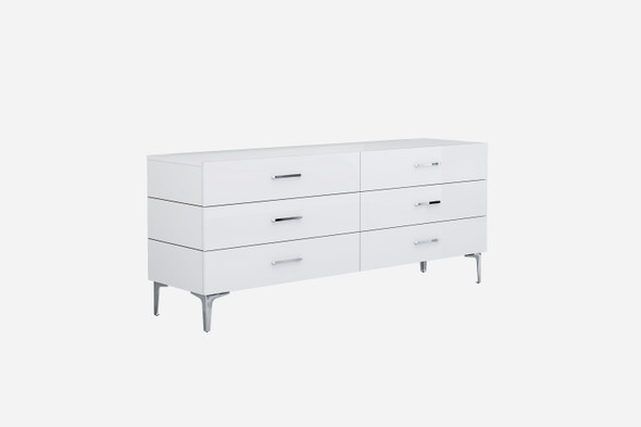 73" X 20" X 30" White Stainless Steel Double Dresser Extension