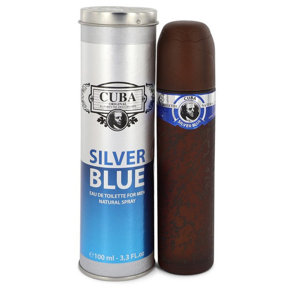 Cuba Silver Blue by Fragluxe Eau De Toilette Spray 3.3 oz for Men