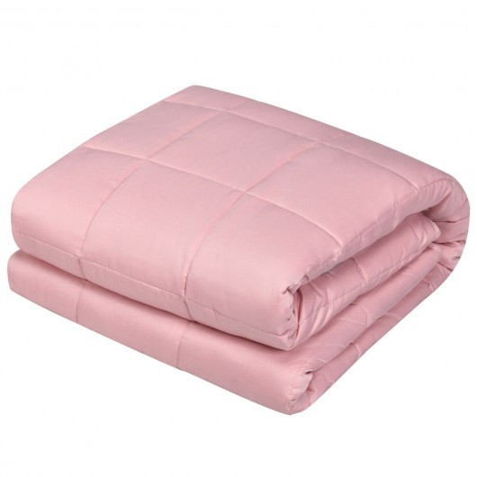 10 lbs Premium Cooling Heavy Weighted Blanket-Pink