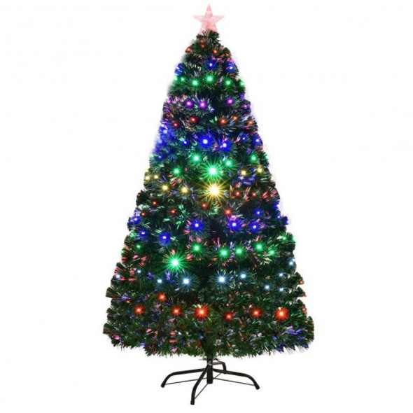 5' / 6' / 7' Multicolor LED Fiber Optic Artificial Christmas Tree-7'