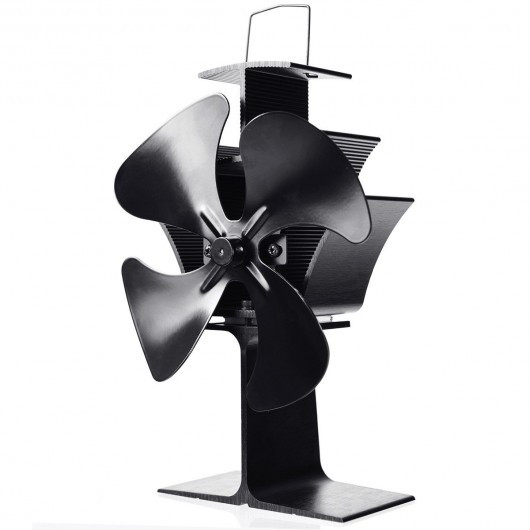 4 Blades Fireplace Stove Fan Fuel Saving Eco USB