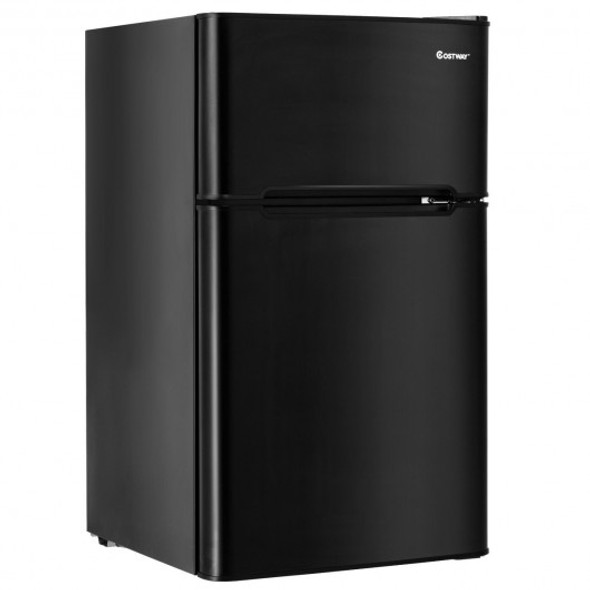 3.2 cu ft. Compact Stainless Steel Refrigerator-Black