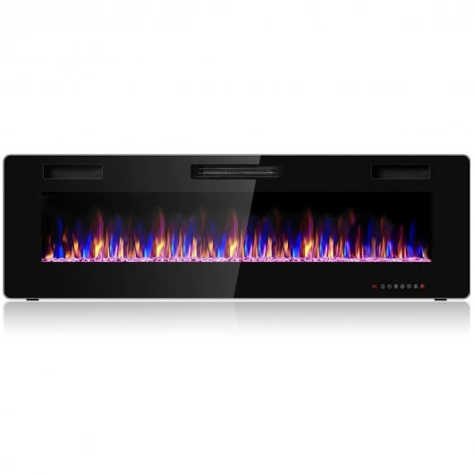 60" Recessed Ultra Thin Wall Electric Fireplace