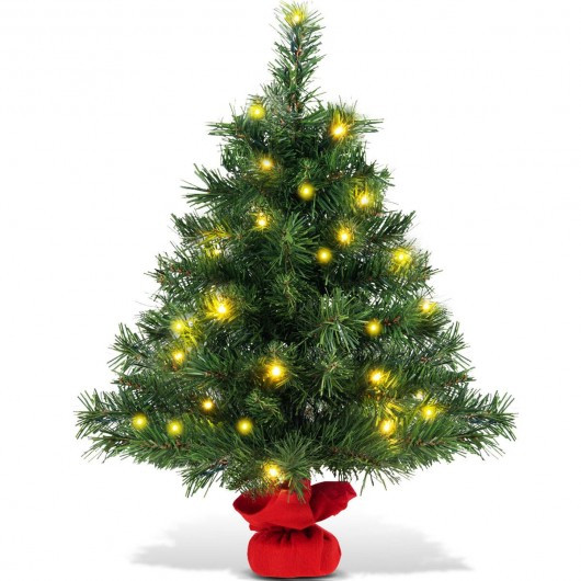 24" Fir Artifical Christmas Tree with LED Lights