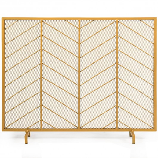 39"x31" Single Panel Fireplace Screen Spark Guard Fence