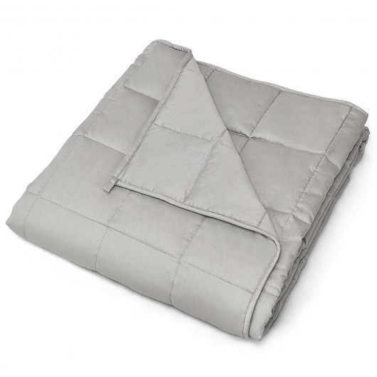 7 lbs 41" x 60" 100% Cotton Weighted Blankets-Light Gray
