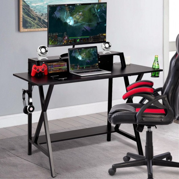 All-in-One Professional Gaming Desk with Cup &  Headphone Holder