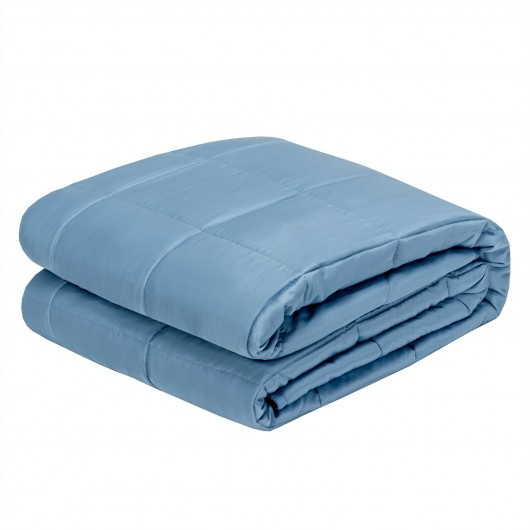 20 lbs 60" x 80" Heavy Weighted Soft Breathable Blanket with Natural Bamboo Fabric -Blue