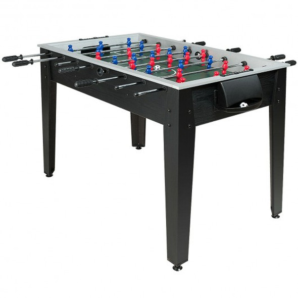 48" Competition Sized Home Recreation Wooden Foosball Table-Black