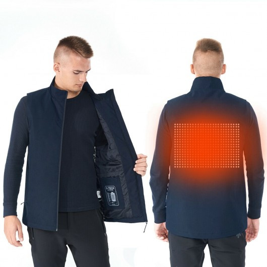 Men' & Women' Electric USB Heated  Sleeveless Vest-Navy-XXXL