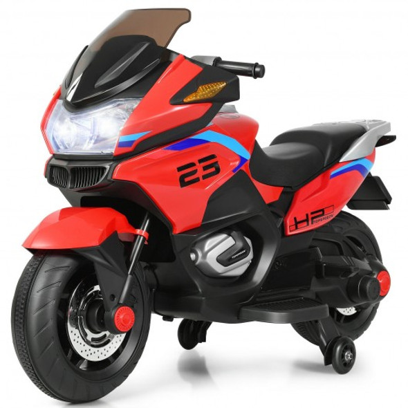 12V Kids Ride On Motorcycle Electric Motor Bike-Red