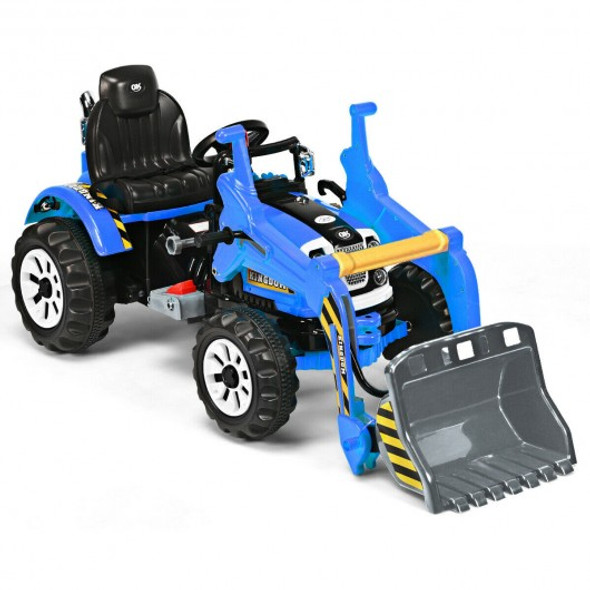 12 V Battery Powered Kids Ride on Dumper Truck-Blue