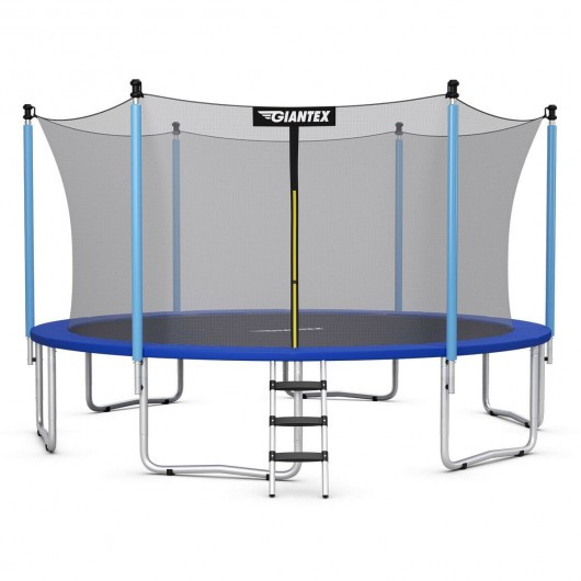 15 Ft Outdoor Bounce Trampoline with Safety Enclosure Net