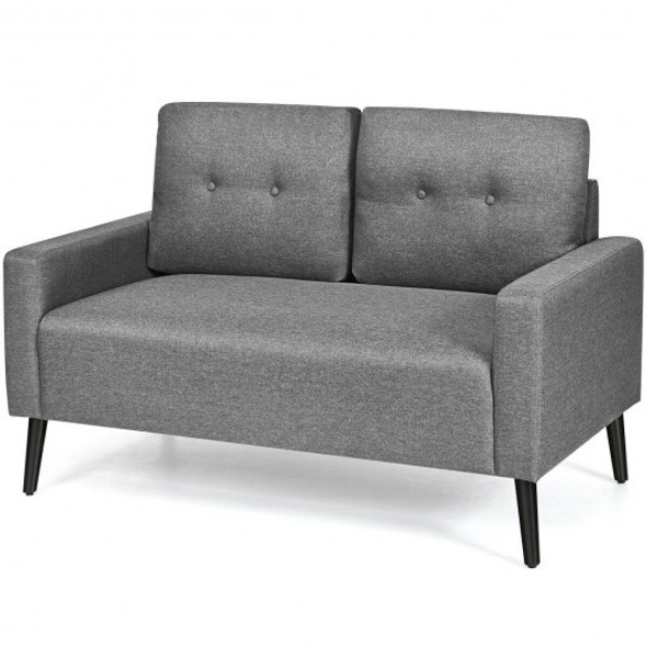 55"Modern Loveseat Sofa with Cloth Cushion-Gray
