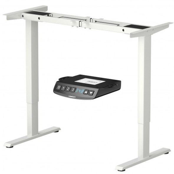 Electric Adjustable Standing up Desk Frame Dual Motor with Controller-White