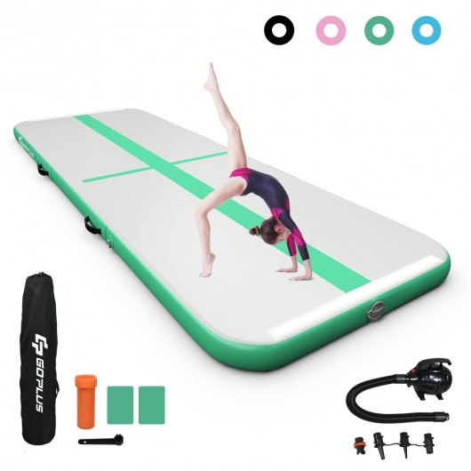 15FT Inflatable Gymnastics Tumbling Mat -Green