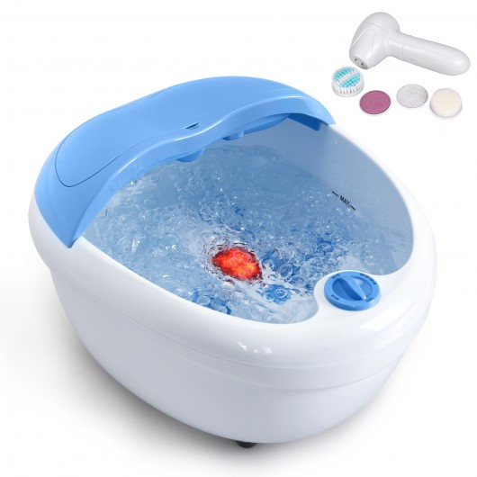 Electric Heat Bubble Vibration Foot Spa Bath Massager