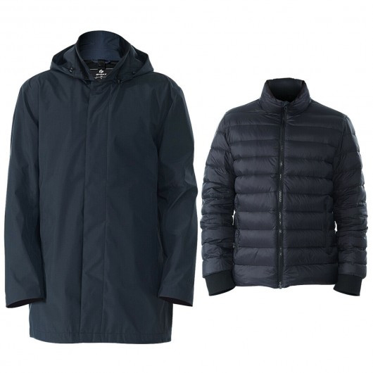 Men'sInterchange3in1Waterproof Detachable SkiJacket-Black-XL