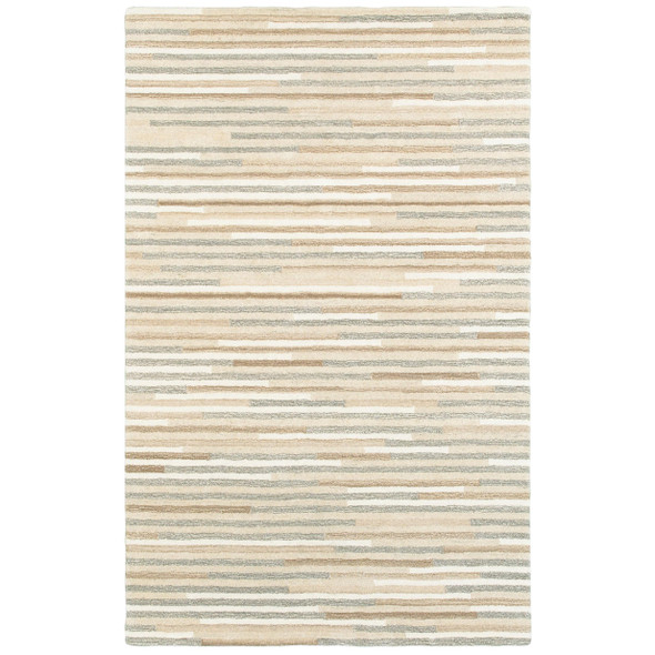 8 x 10 Beige and Gray Eclectic LinesArea Rug