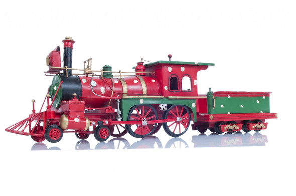 6" x 27.5" x 8.5"TinMetalHandmade Christmas Train Model