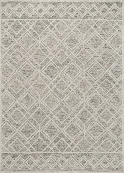 3' x 5' Sand Geometric Diamond Wool Area Rug