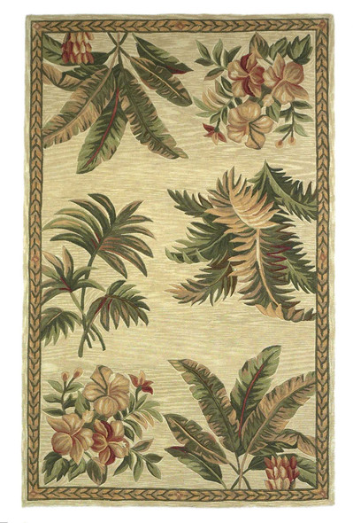 5' x 8' Wool Ivory Area Rug - 350039