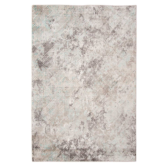 3.93" X5.57" X 0.38" Gray Polyester Area Rug - 374115