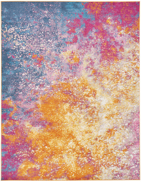 7 x 10 Abstract Brights Sunburst Area Rug