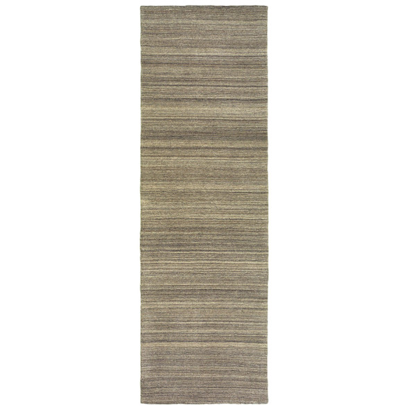 3 x 8 Two-toned Brown and Beige Indoor Runner Rug