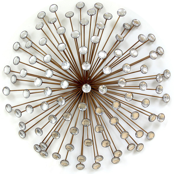 Bronze Acrylic Burst Metal Wall Decor