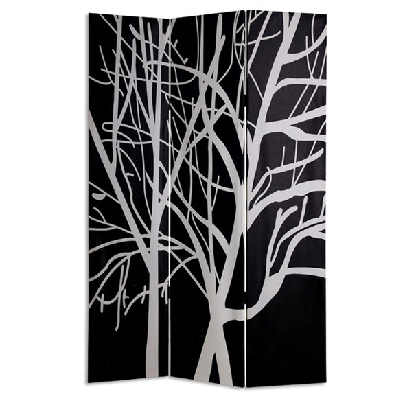 1" x 48" x 72" Multi Color Wood Canvas Tranquillity Screen