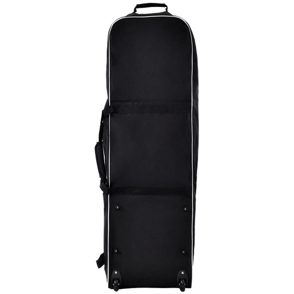Black Foldable Golf Bag Travel Cover with Wheel